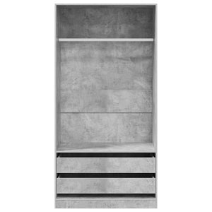 Kleiderschrank Betongrau 100x50x200 cm