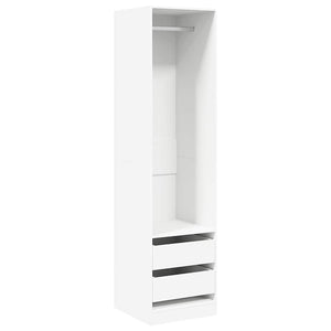 Weißer Kleiderschrank mit Schubladen 50x50x200