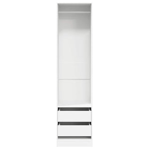 Weißer Kleiderschrank mit Schubladen 50x50x200