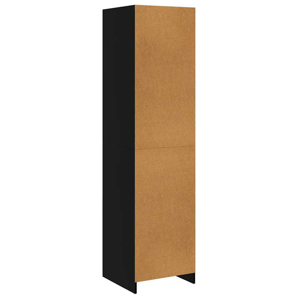 Schwarzer Kleiderschrank mit Schubladen 50x50x200cm