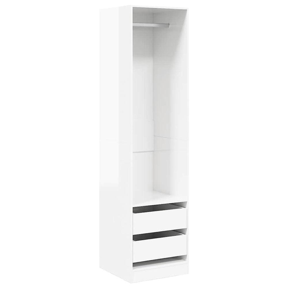 Hochglanz Kleiderschrank Weiß 50x50x200 cm