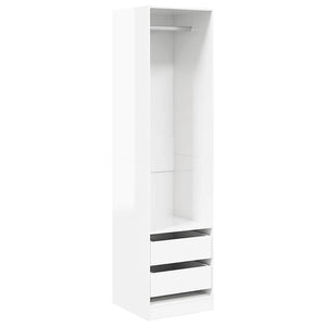 Hochglanz Kleiderschrank Weiß 50x50x200 cm