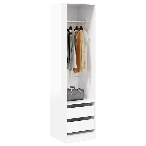 Hochglanz Kleiderschrank Weiß 50x50x200 cm