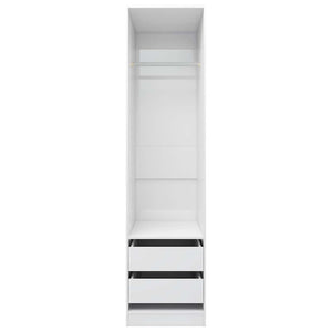 Hochglanz Kleiderschrank Weiß 50x50x200 cm