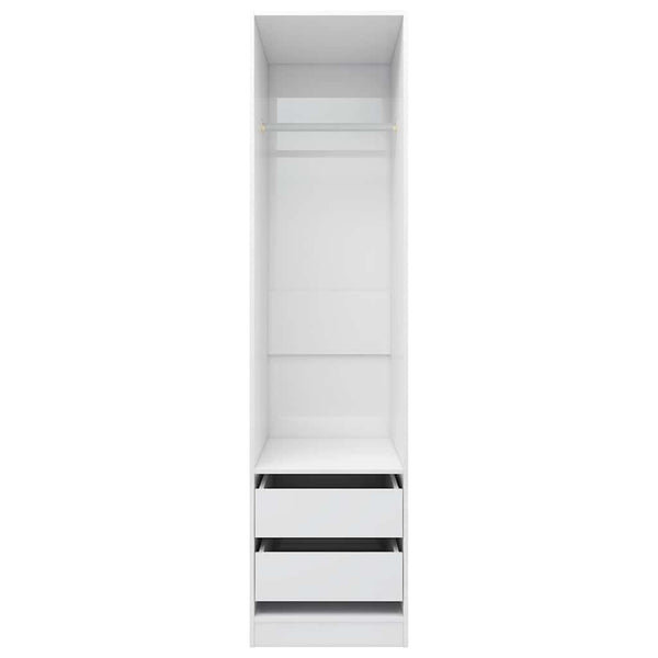 Hochglanz Kleiderschrank Weiß 50x50x200 cm