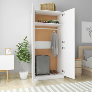 Weißer Kleiderschrank 90x52x200 cm