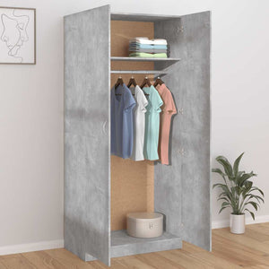 Kleiderschrank Betongrau 90x200 cm