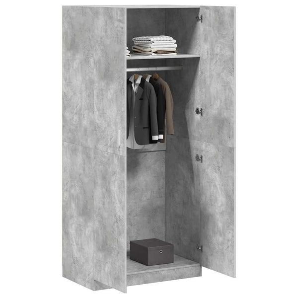 Kleiderschrank Betongrau 90x200 cm