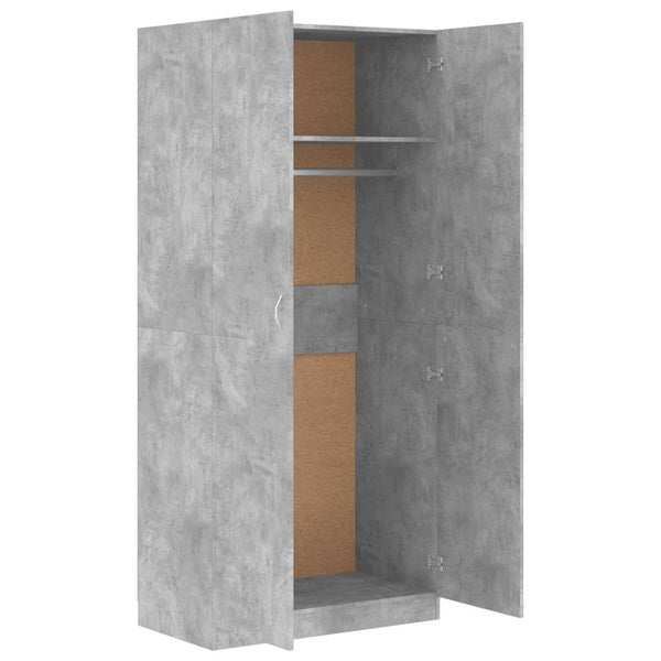 Kleiderschrank Betongrau 90x200 cm