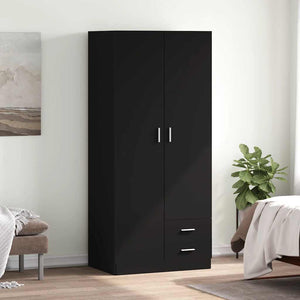 Schwarzer Kleiderschrank 80x52x180 cm