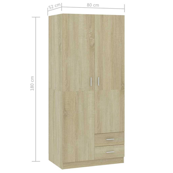 Kleiderschrank Sonoma Eiche 80x52x180 cm