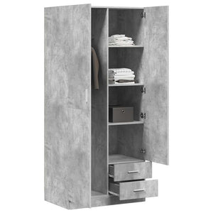 Kleiderschrank Betongrau 80x52x180 cm