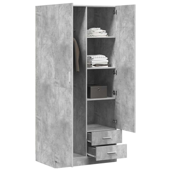 Kleiderschrank Betongrau 80x52x180 cm