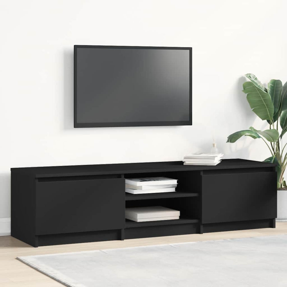 Schwarzer TV-Schrank 140 cm
