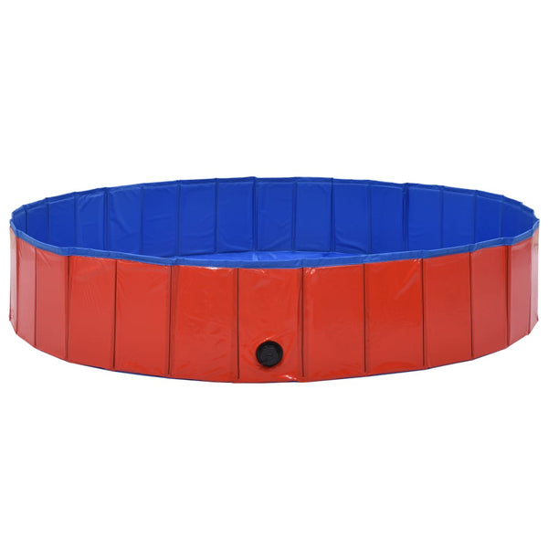 Hundepool Faltbar Rot 160 x 30 cm PVC