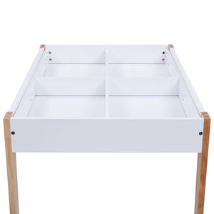 3-tlg. Kinder-Sitzgruppe mit Kreidetafel Schwarz und Weiß