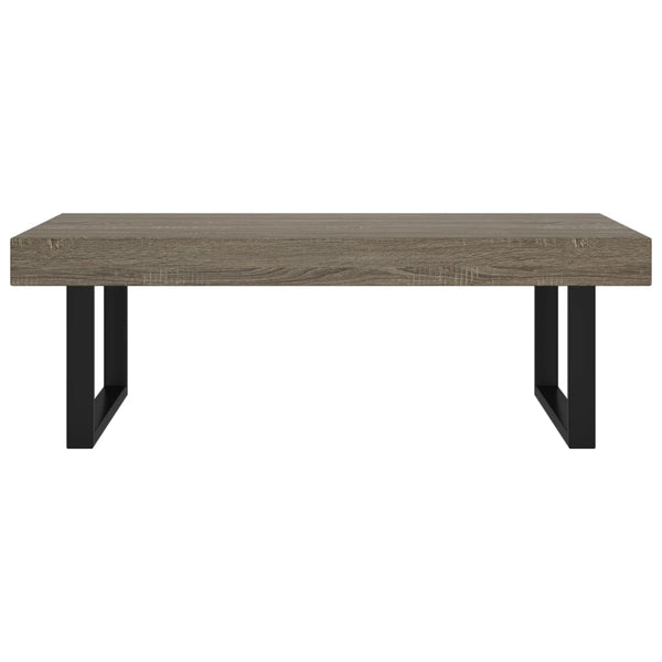 Couchtisch Grau und Schwarz 120x60x40 cm MDF und Eisen