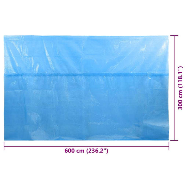 Poolabdeckung Blau 600x300 cm PE