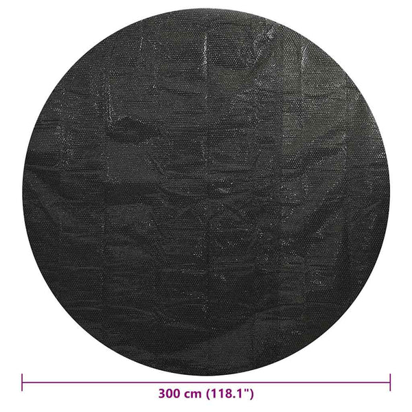 300 cm Solar Poolabdeckung Schwarz