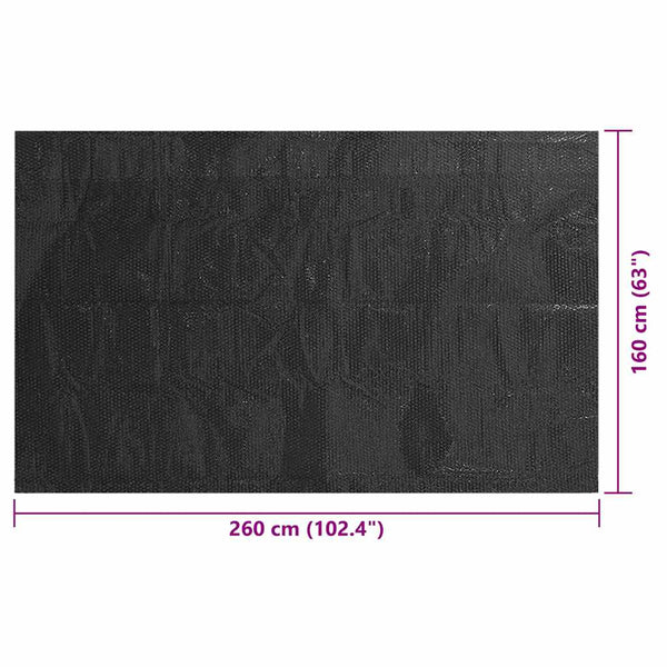 Poolabdeckung 260x160 cm Schwarz PE