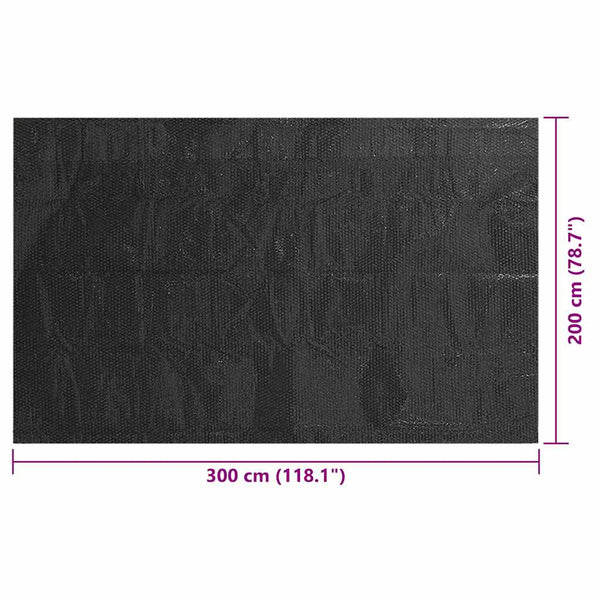 Poolabdeckung Schwarz 300x200 cm