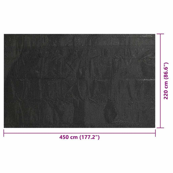 Poolabdeckung 450x220 cm Schwarz