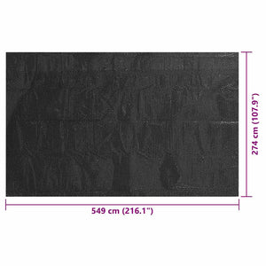 Poolabdeckung 549x274 cm Schwarz
