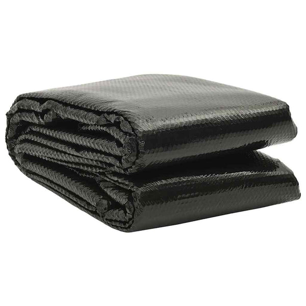 Poolabdeckung 732x366 cm Schwarz
