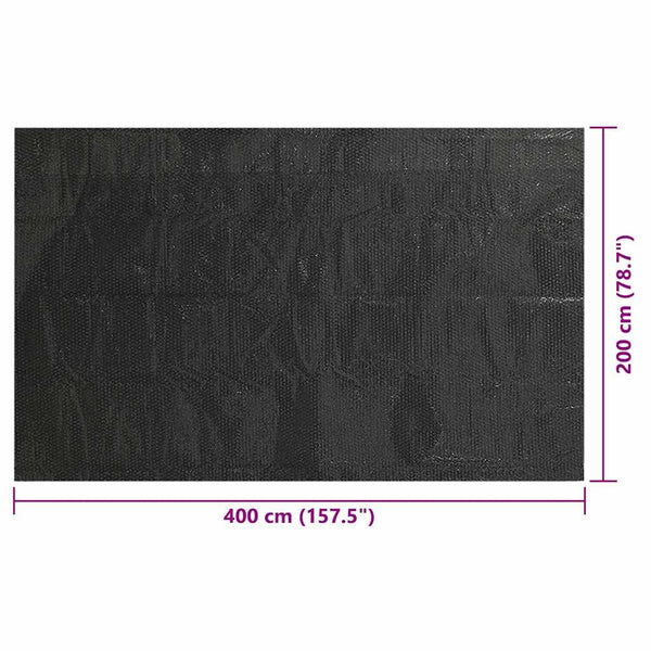Poolabdeckung Schwarz 400x200 cm