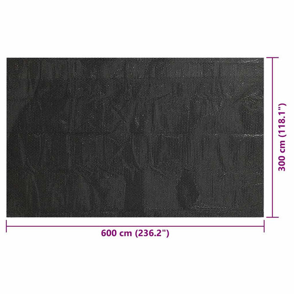 Poolabdeckung Schwarz 600x300 cm
