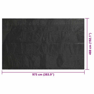 Poolabdeckung Schwarz 975x488 cm