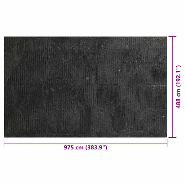 Poolabdeckung Schwarz 975x488 cm