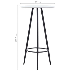 vidaXL Table de bar blanc 60×107,5 cm MDF