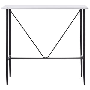 vidaXL Bar Table White 120 x 60 x 110 cm MDF