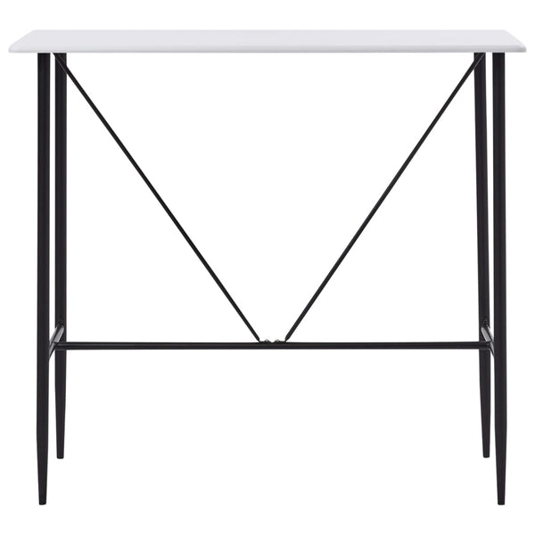 vidaXL Bar Table White 120 x 60 x 110 cm MDF