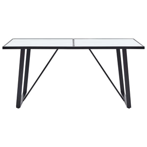 Esstisch Weiß 160 x 80 x 75 cm Hartglas