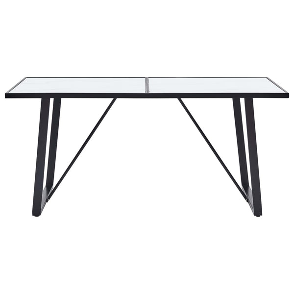 Esstisch Weiß 160 x 80 x 75 cm Hartglas
