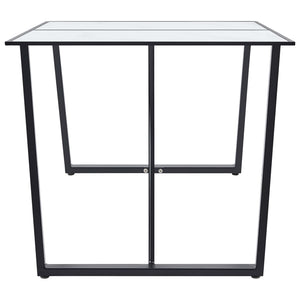 Esstisch Weiß 160 x 80 x 75 cm Hartglas