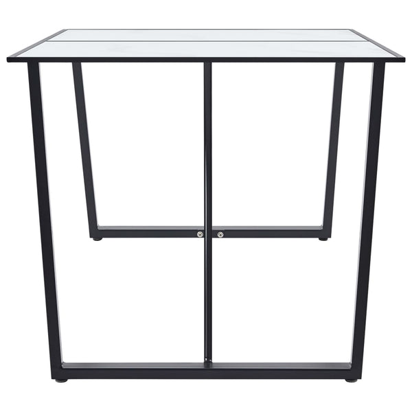 Esstisch Weiß 160 x 80 x 75 cm Hartglas