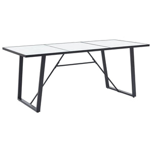 Esstisch Weiß 180 x 90 x 75 cm Hartglas