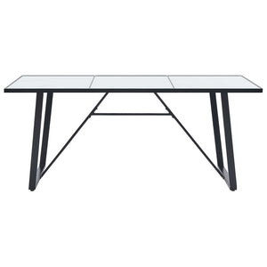 Esstisch Weiß 180 x 90 x 75 cm Hartglas