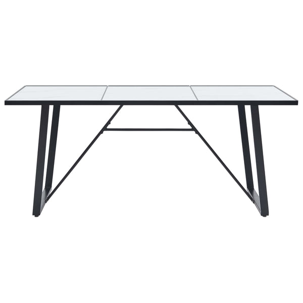 Esstisch Weiß 180 x 90 x 75 cm Hartglas