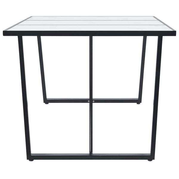 Esstisch Weiß 180 x 90 x 75 cm Hartglas