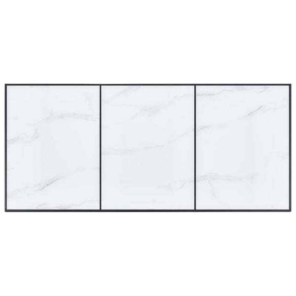 Esstisch Weiß 180 x 90 x 75 cm Hartglas