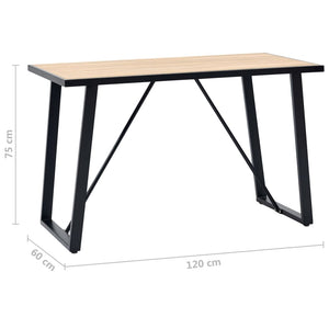 Esstisch Eichenfarbe 120x60x75 cm MDF