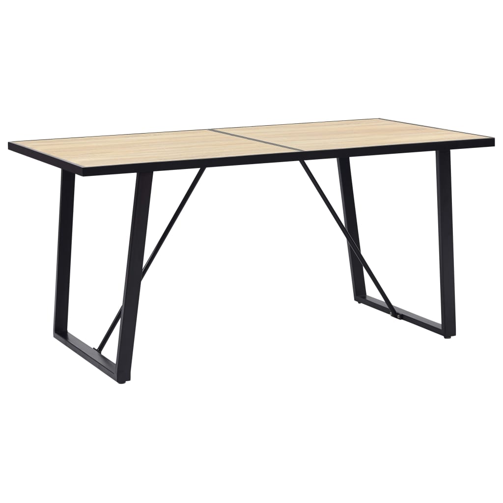 Esstisch Eichenfarbe 160×80×75 cm MDF