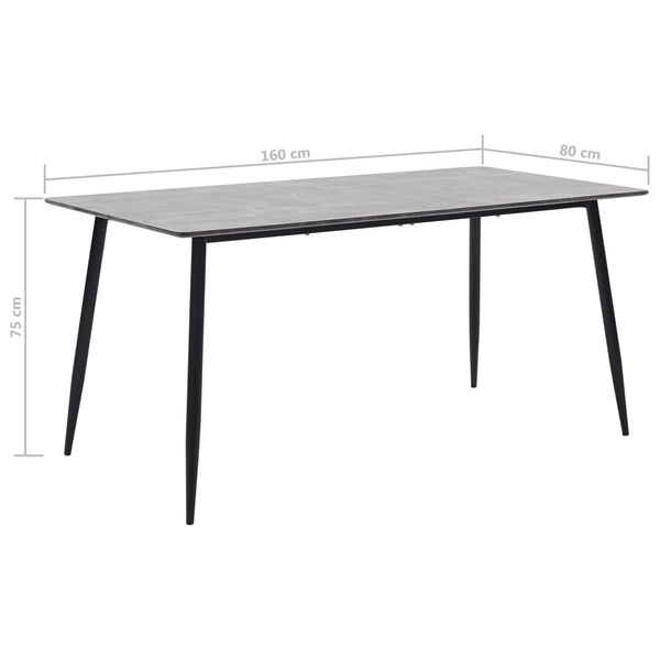 Esstisch Grau 160×80×75 cm MDF