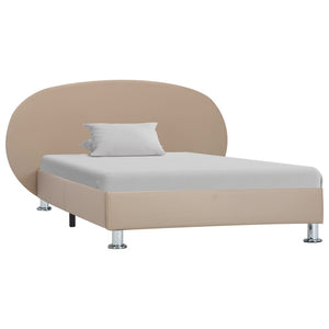 vidaXL Cadre de lit Cappuccino en cuir synthétique 100x200 cm
