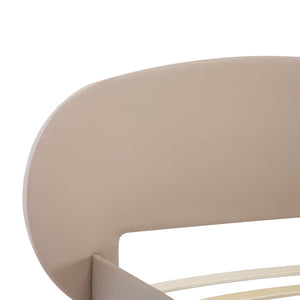 vidaXL Cadre de lit Cappuccino en cuir synthétique 100x200 cm