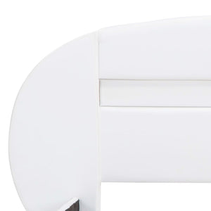 vidaXL Cadre de lit avec LED Blanc Similicuir 100x200 cm